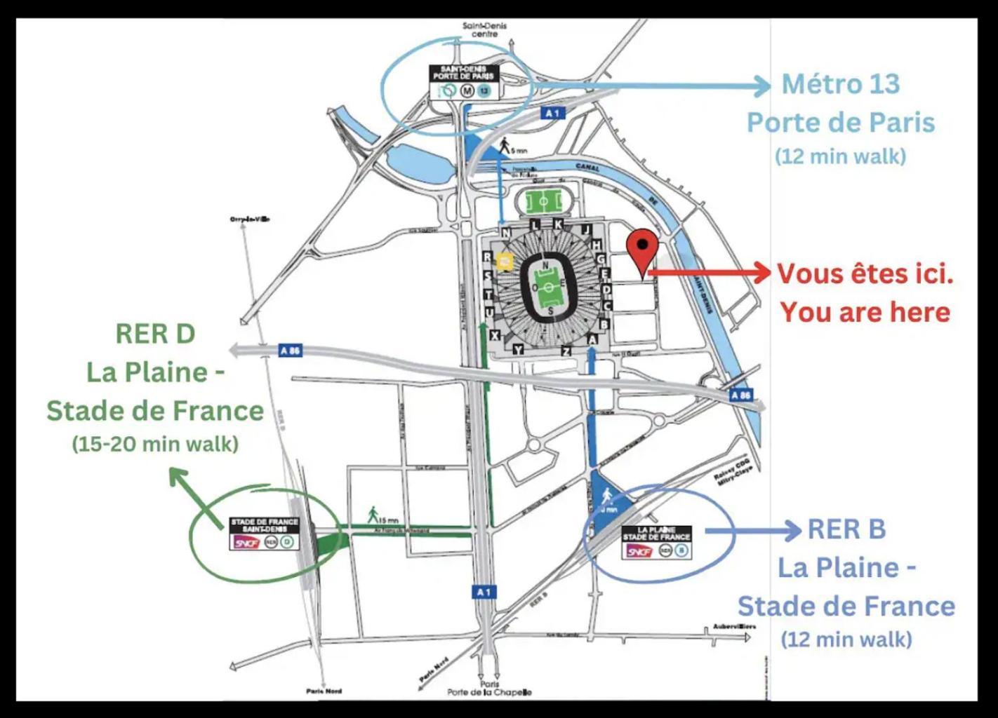 F2 Paris 10Eme Gare Du Nord - Stade De France - Parking Saint-Denis  Extérieur photo